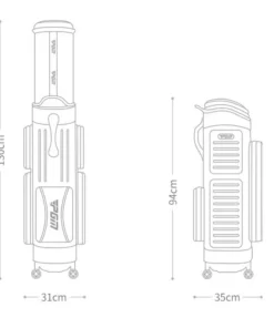Túi đựng gậy golf du lịch PGM QB142 cứng có bánh xe 5 bunnings qb142 09 2048x2048